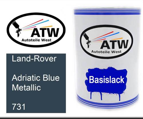 Land-Rover, Adriatic Blue Metallic, 731: 500ml Lackdose, von ATW Autoteile West.